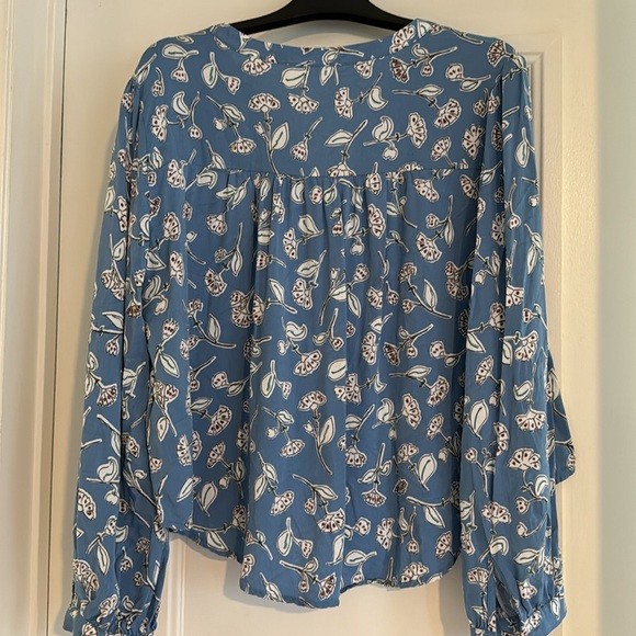 Suncoo blue floral cropped blouse size t2 - Picture 5 of 7